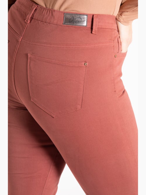 Jeans de color corte recto talle alto stretch 'OBER' - Kiabi