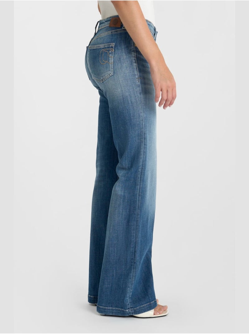 Jeans flare flare, largo 34 Azul - Kiabi