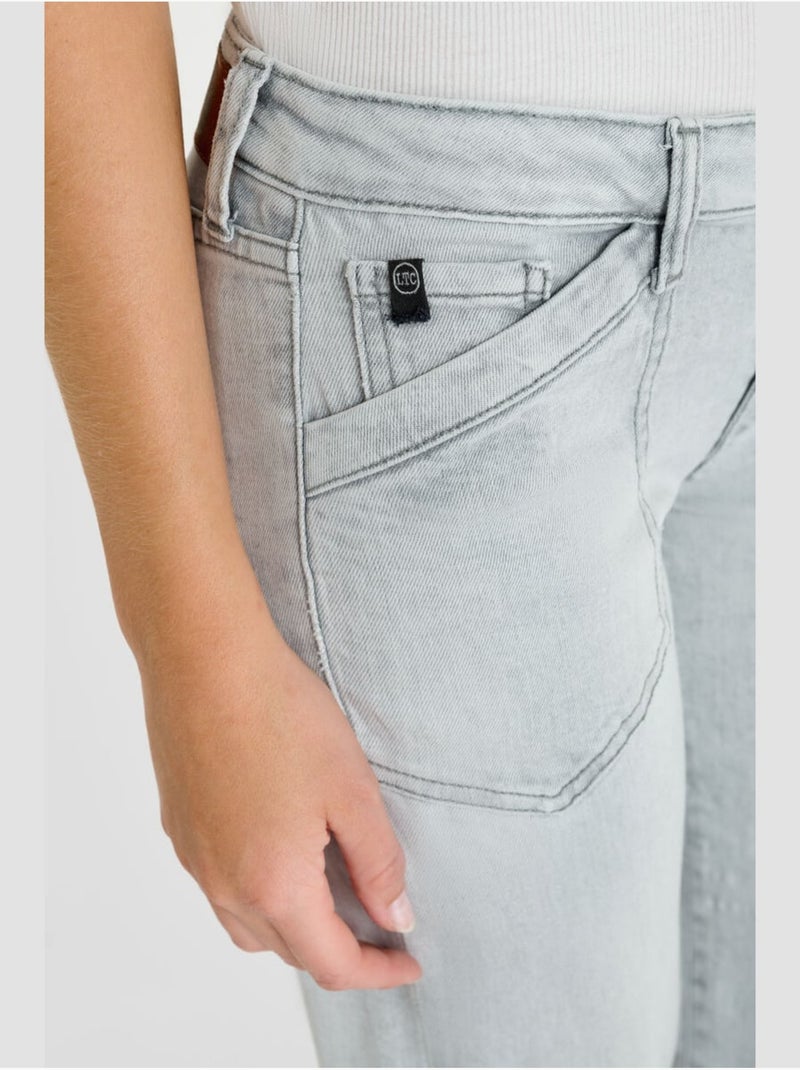 Jeans flare flare, largo 34 Gris - Kiabi