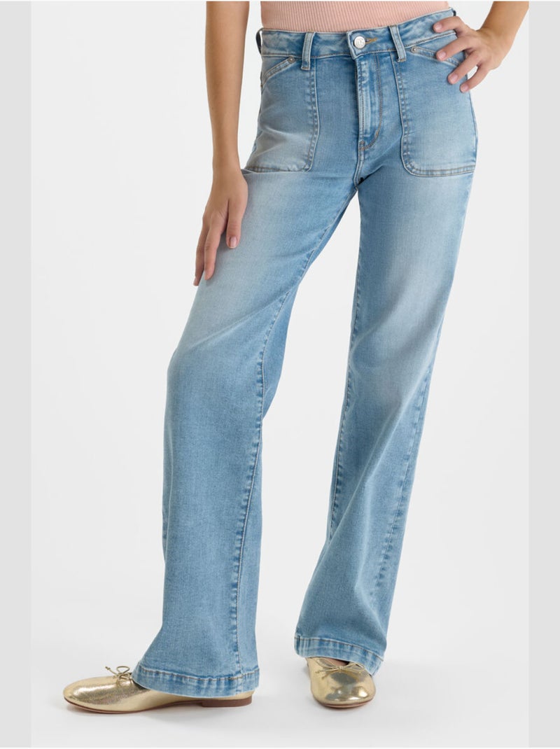 Jeans  flare, largo 34 Azul - Kiabi