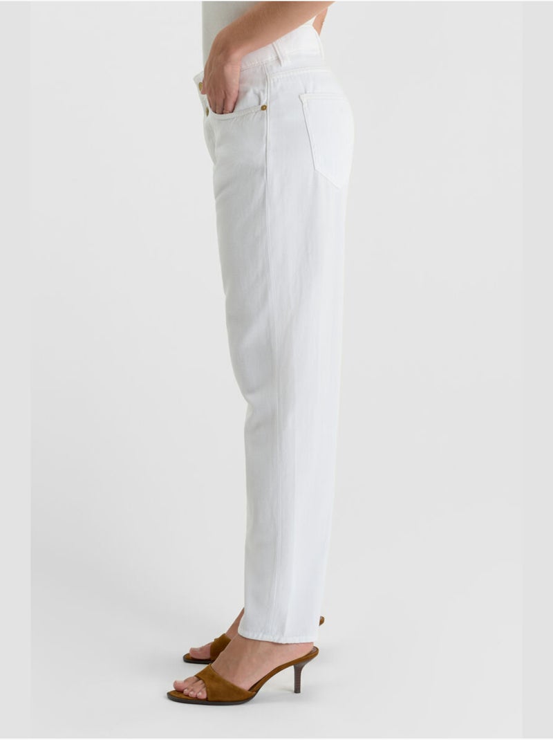 Jeans loose, ancho , 7/8 Blanco - Kiabi