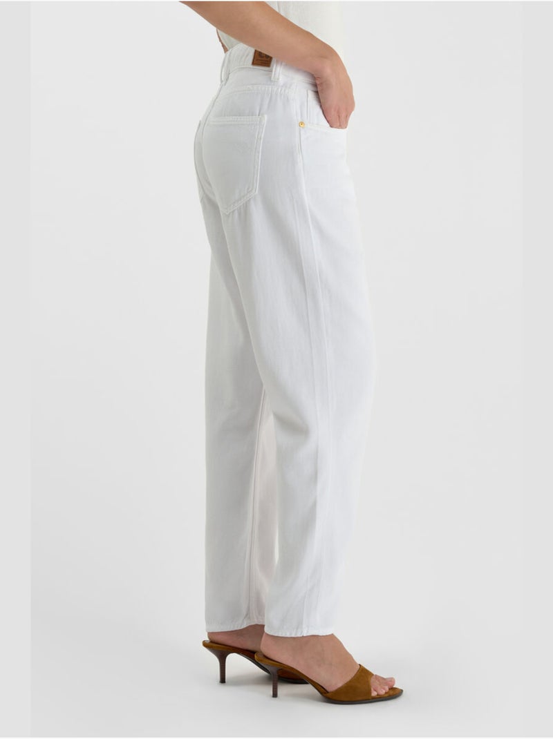 Jeans loose, ancho , 7/8 Blanco - Kiabi