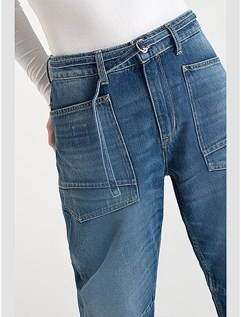 Jeans loose, ancho , largo 34