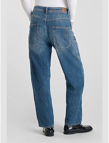 Jeans loose, ancho , largo 34