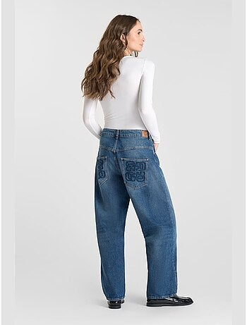 Jeans loose, ancho , largo 34