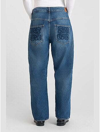 Jeans loose, ancho , largo 34