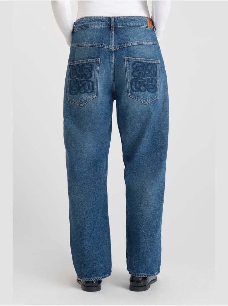 Jeans loose, ancho , largo 34 Azul - Kiabi