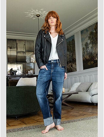 Jeans loose, ancho , largo 34