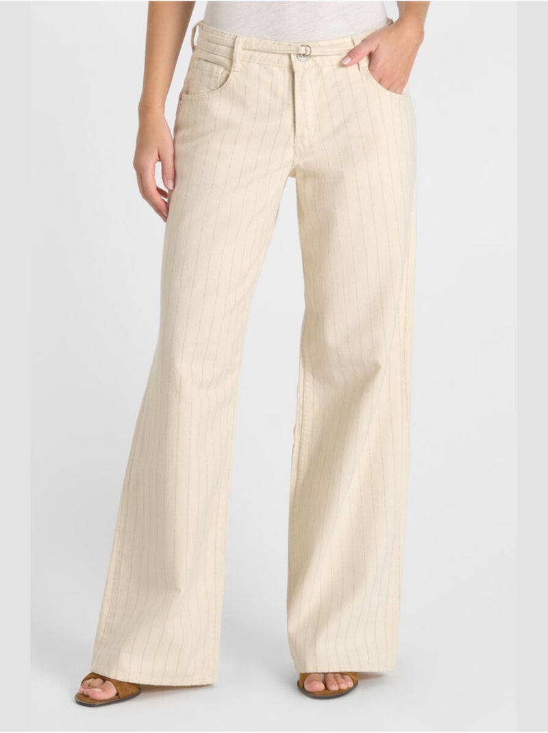 Jeans loose, ancho , largo 34 Beige - Kiabi