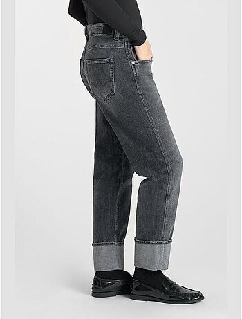 Jeans loose, ancho , largo 34