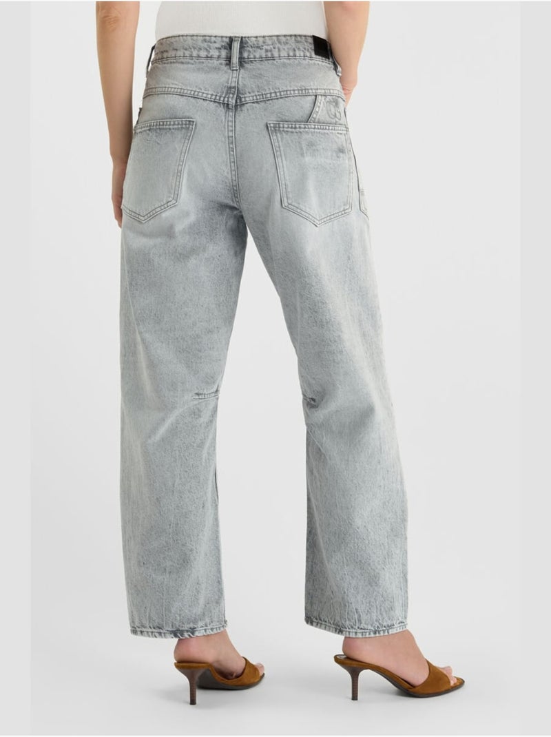 Jeans loose, ancho , largo 34 Gris - Kiabi