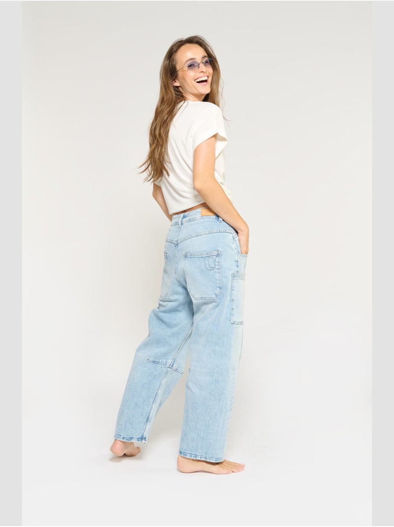 Jeans loose, ancho MADIENEO, largo 34 Azul - Kiabi