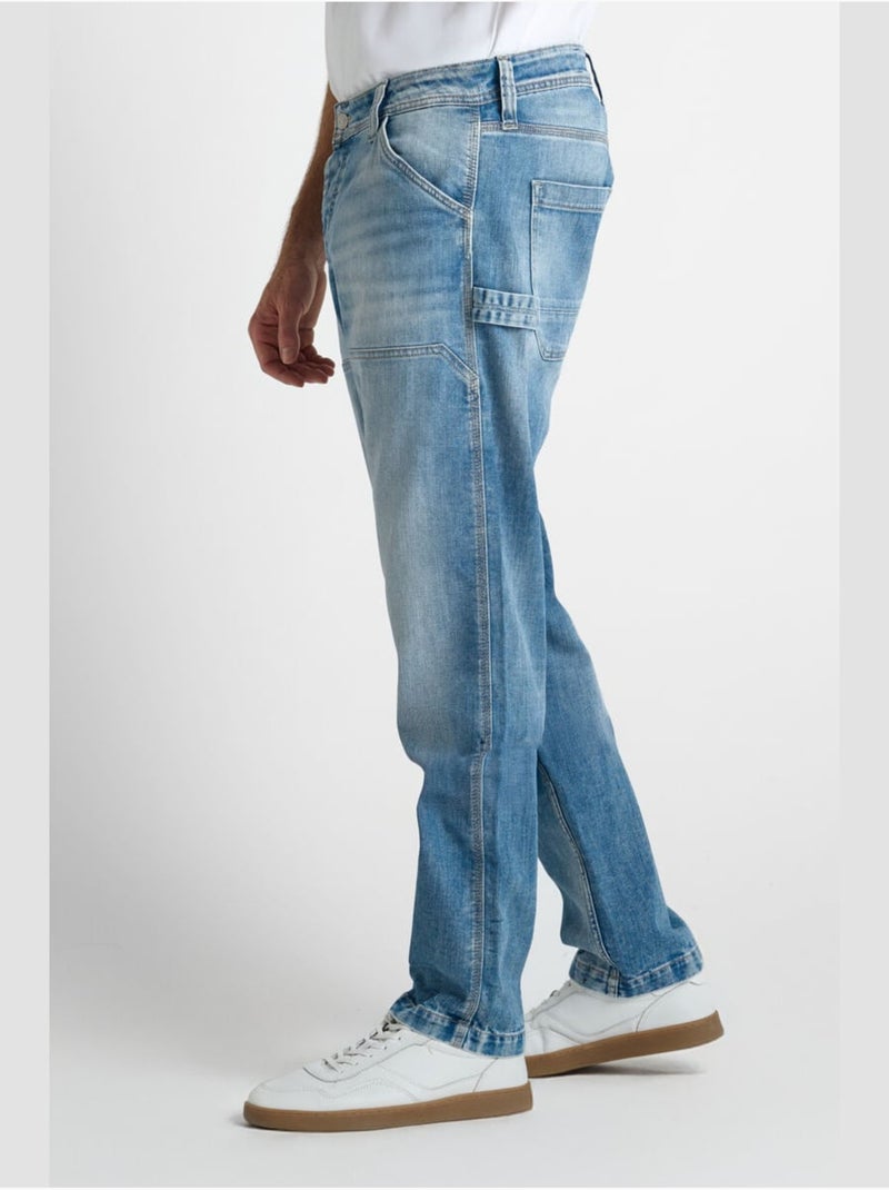 Jeans loose, ancho mecaniko, largo 34 Azul - Kiabi