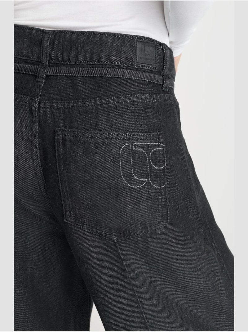 Jeans loose, ancho SCOTTY, largo 34 Negro - Kiabi
