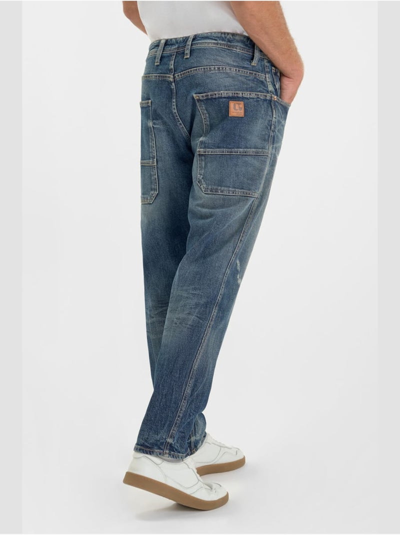 Jeans loose, ancho WORK, largo 34 Azul - Kiabi