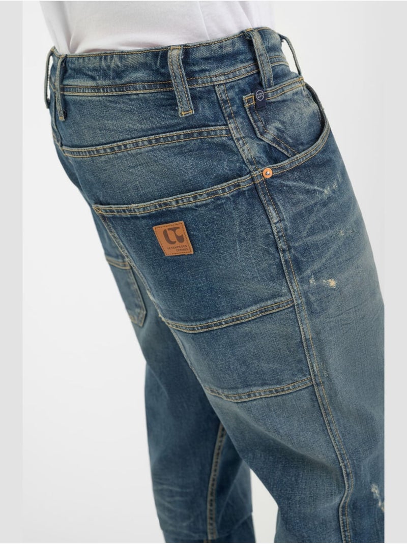 Jeans loose, ancho WORK, largo 34 Azul - Kiabi