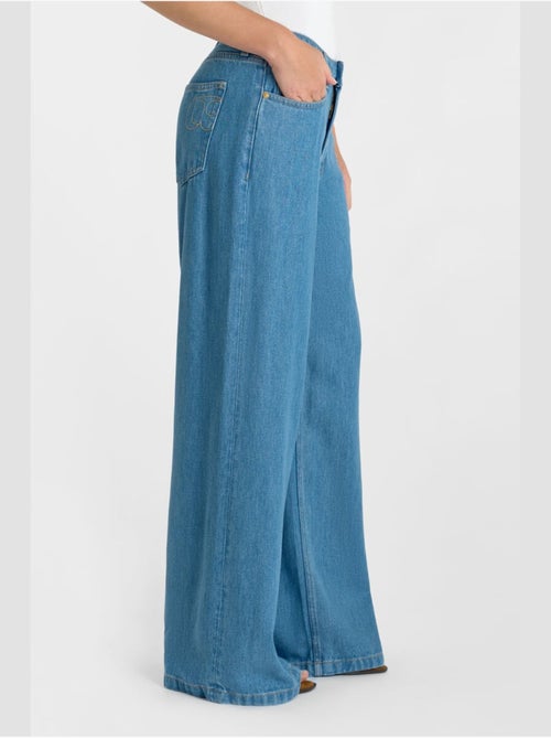 Jeans loose, ancho ZAZOU, largo 34 - Kiabi