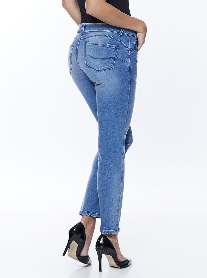 Jeans pitillo push-up cepillados CATHY 'Rica Lewis' Azul - Kiabi