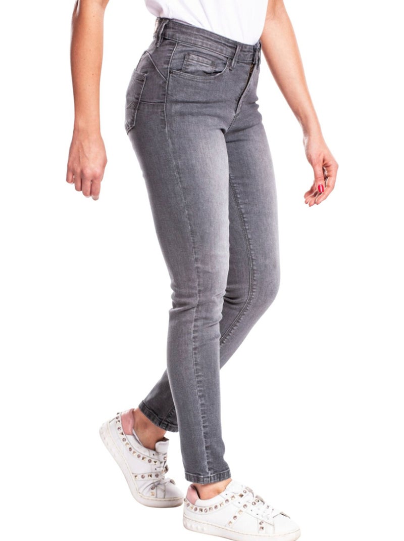 Jeans pitillo push up stretch CASAL 'Rica Lewis' Gris - Kiabi