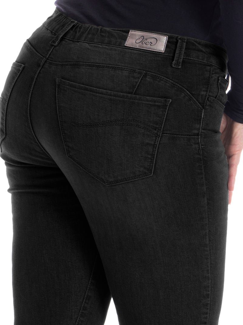 Jeans pitillo push-up stretch OBSPU4 'OBER' Negro - Kiabi