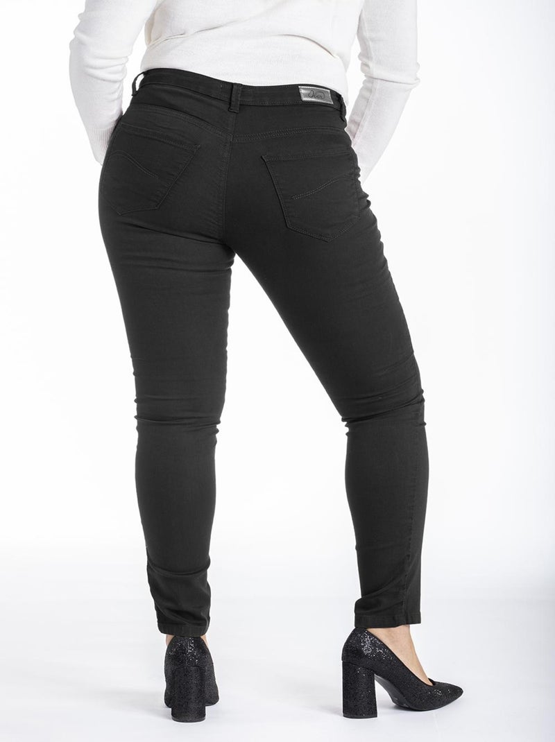 Jeans pitillo talle alto stretch OBS9 'OBER' Negro - Kiabi