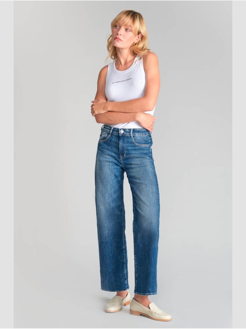 Jeans push-up loose, ancho tiro alto PULP, 7/8 Azul - Kiabi