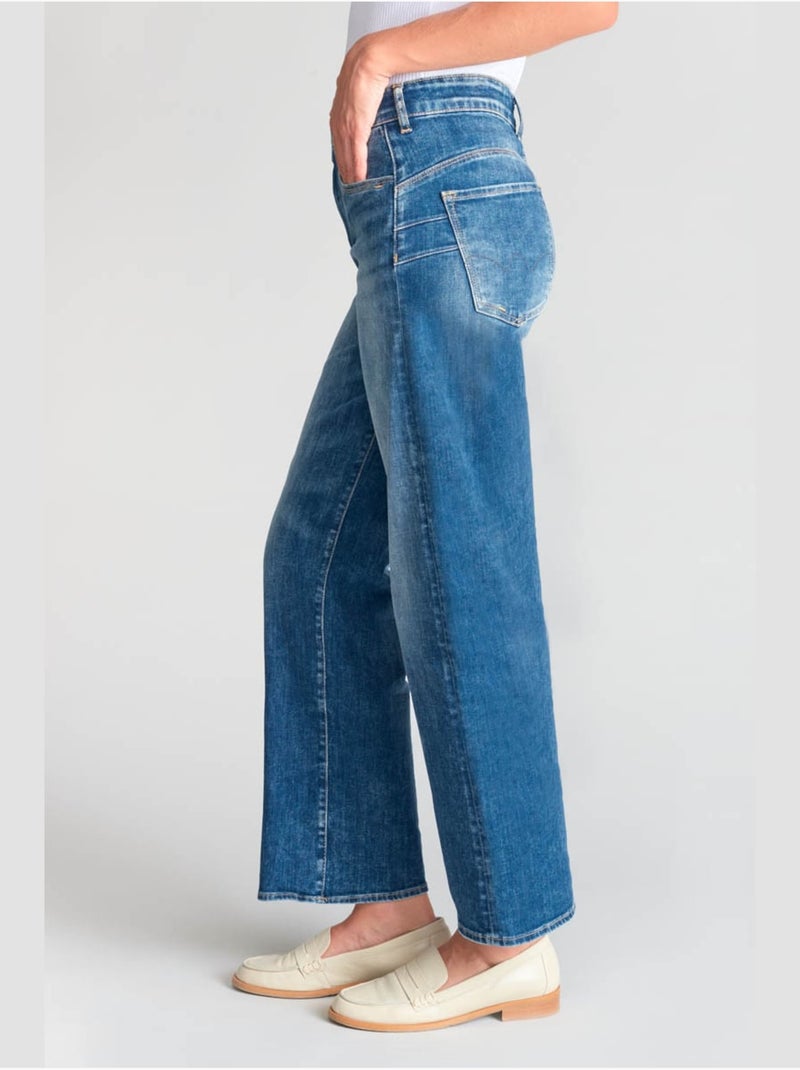 Jeans push-up loose, ancho tiro alto PULP, 7/8 Azul - Kiabi
