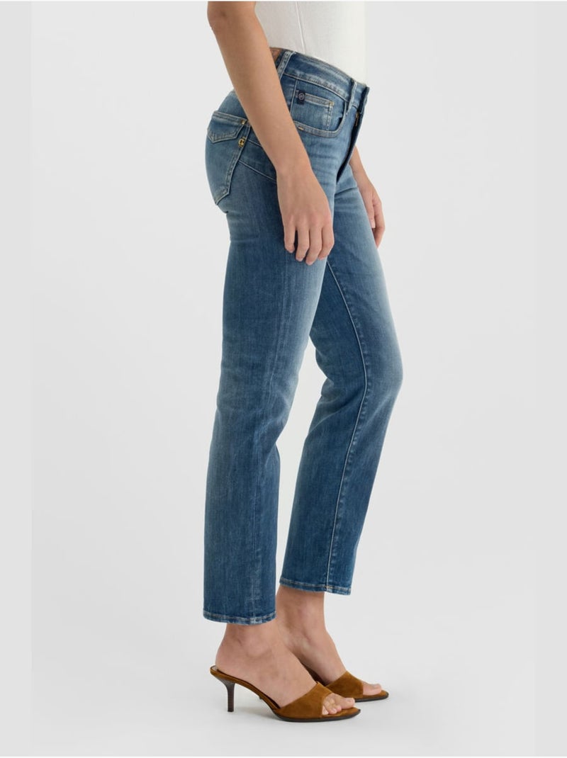 Jeans push-up recto tiro alto PULP, 7/8 Azul - Kiabi