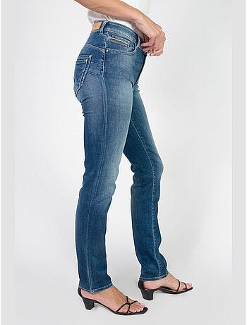 Jeans push-up recto tiro alto PULP, largo 34