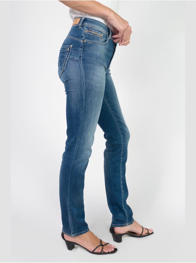 Jeans push-up recto tiro alto PULP, largo 34 Azul - Kiabi