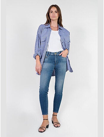 Jeans push-up slim tiro alto PULP, 7/8