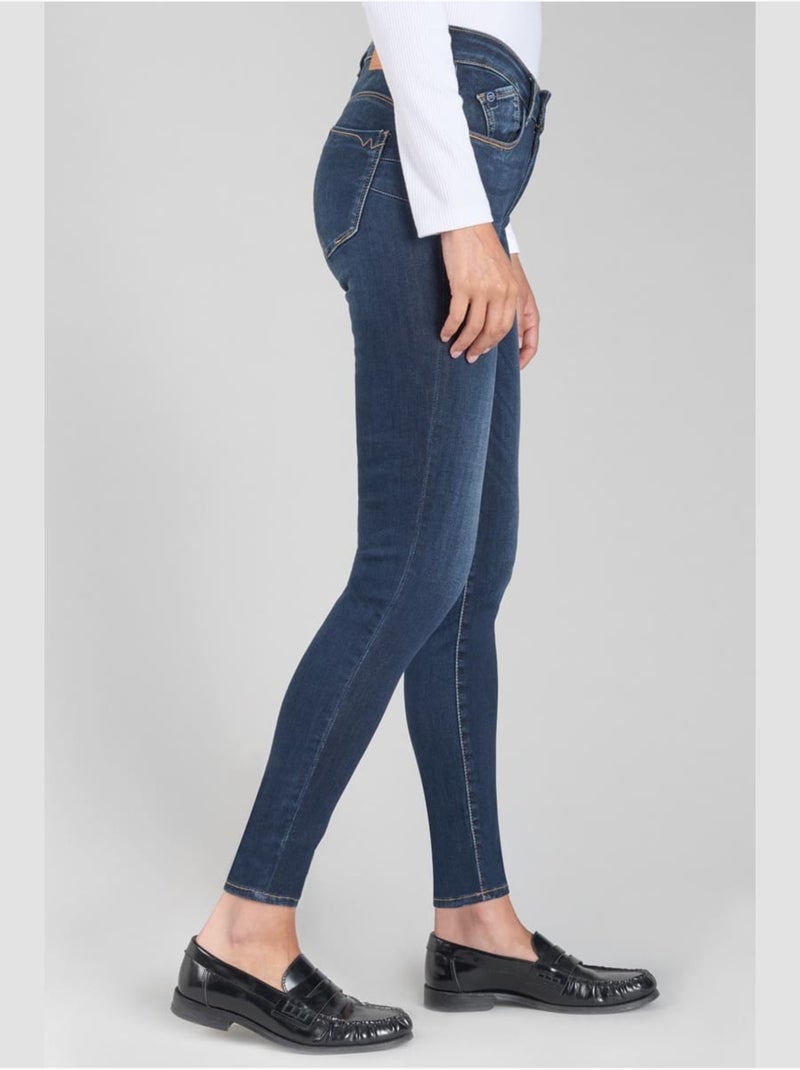 Jeans push-up slim tiro alto PULP, 7/8 Azul - Kiabi