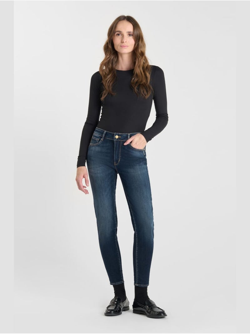 Jeans push-up slim tiro alto PULP, 7/8 Azul - Kiabi