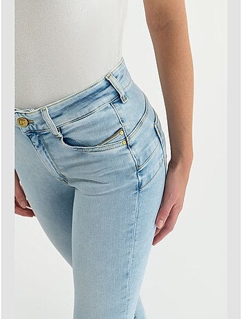 Jeans push-up slim tiro alto PULP, 7/8