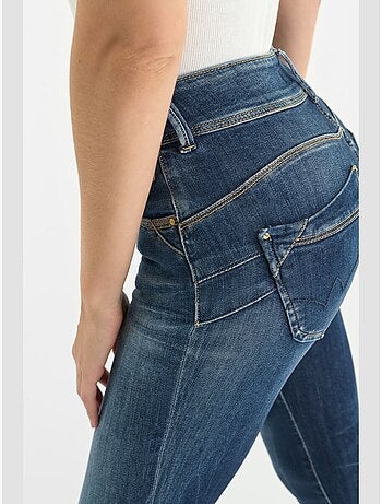 Jeans push-up slim tiro alto PULP, 7/8