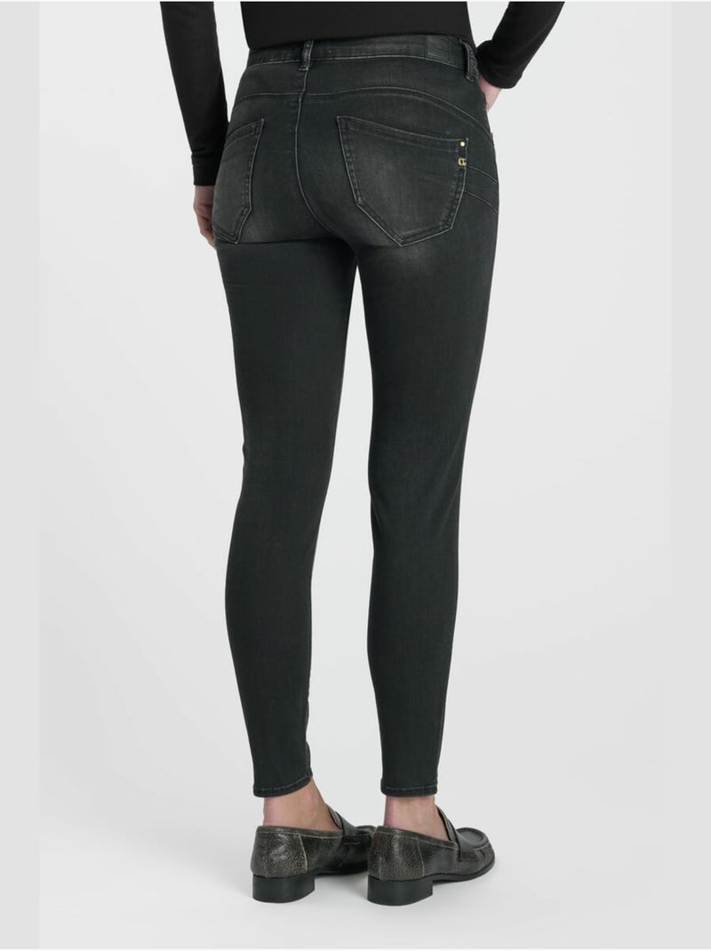 Jeans push-up slim tiro alto pulp, 7/8 Negro - Kiabi
