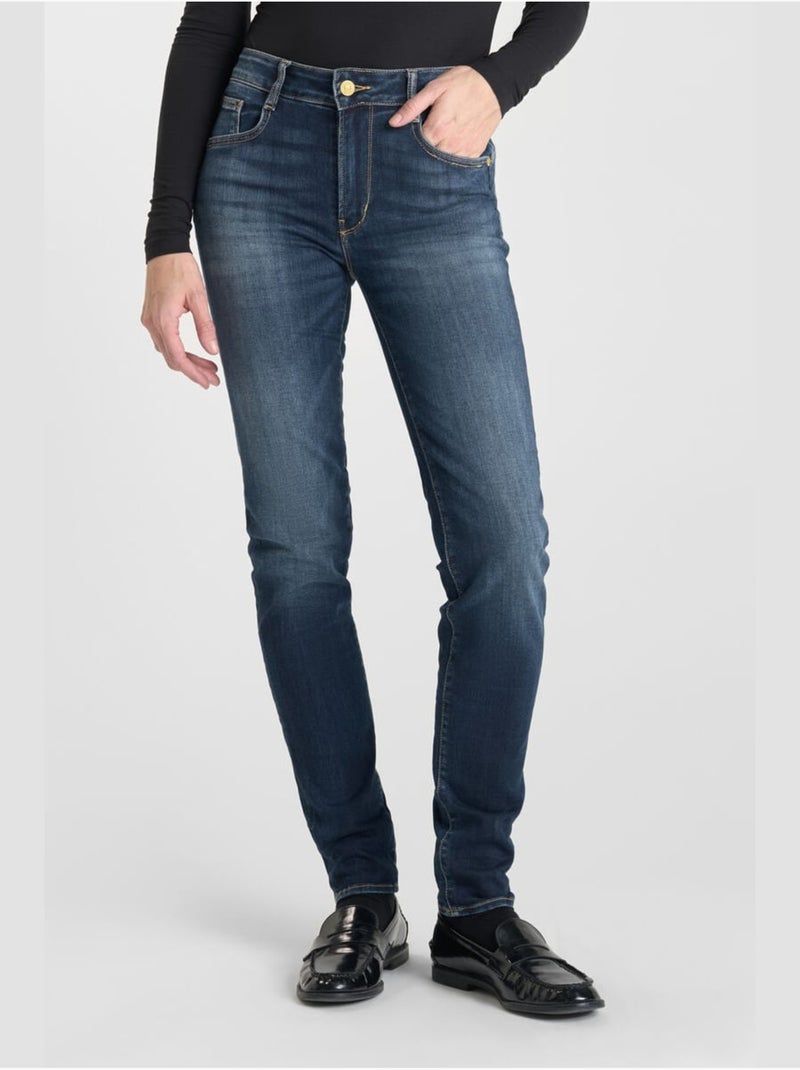 Jeans push-up slim tiro alto PULP, largo 34 Azul - Kiabi