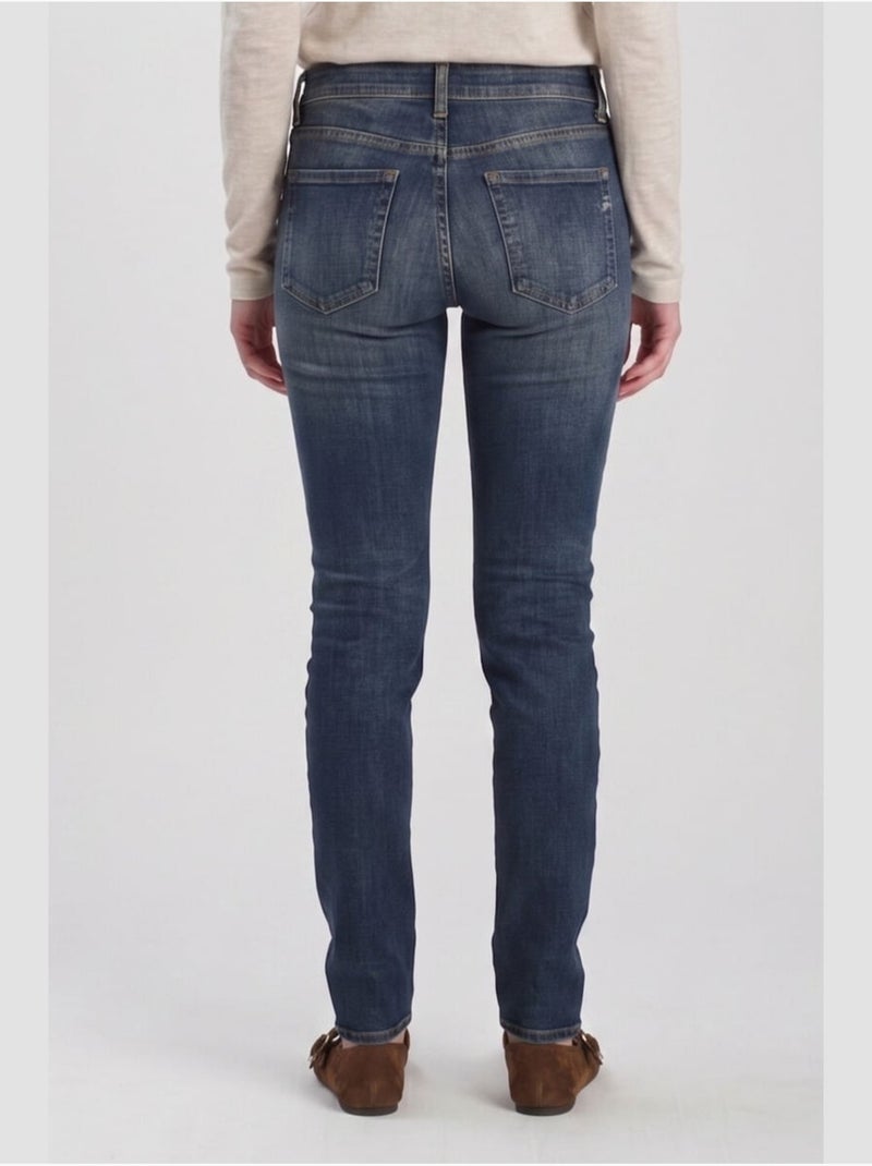 Jeans push-up slim tiro alto pulp, largo 34 Azul - Kiabi