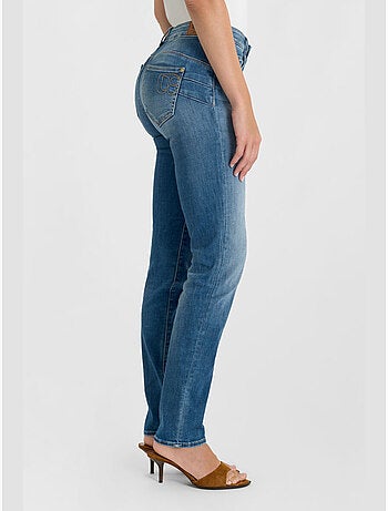 Jeans push-up slim tiro alto PULP, largo 34