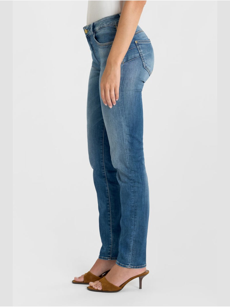 Jeans push-up slim tiro alto PULP, largo 34 Azul - Kiabi