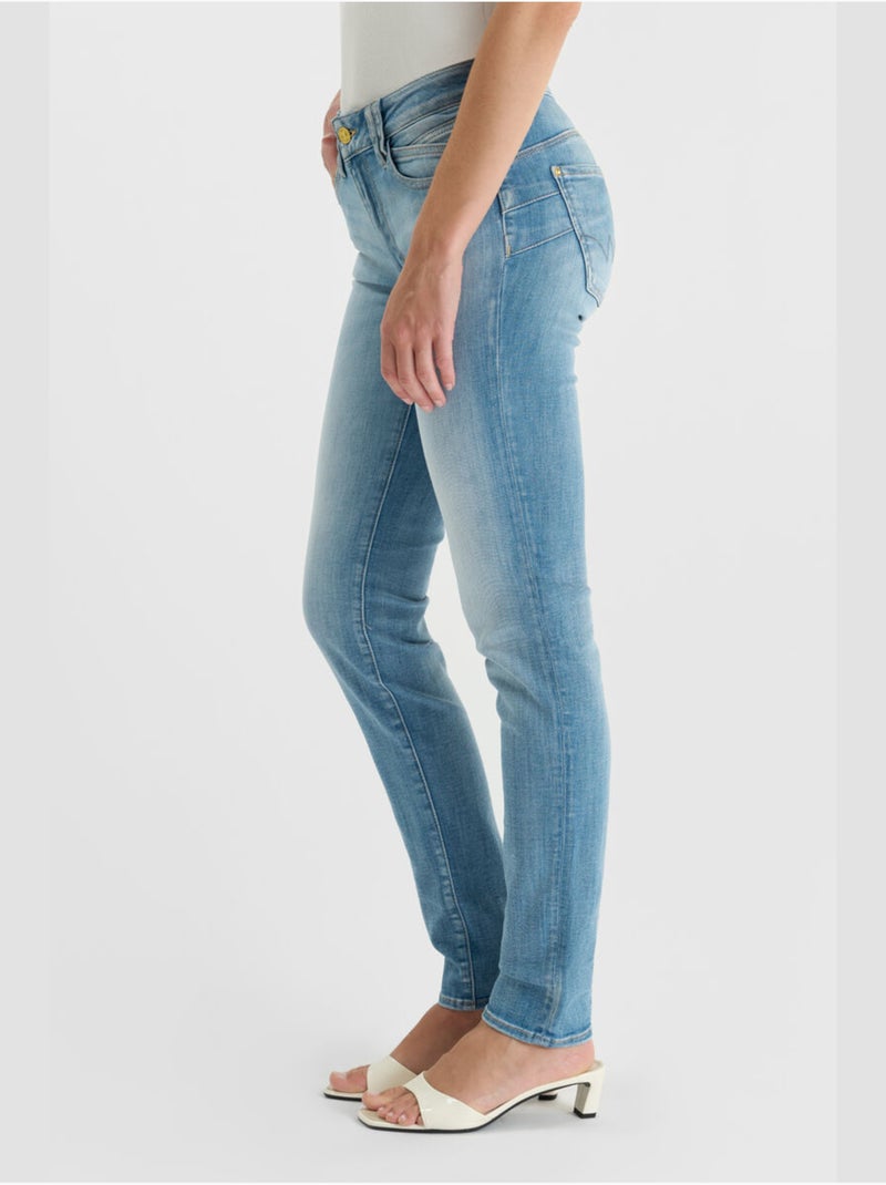 Jeans push-up slim tiro alto PULP, largo 34 Azul - Kiabi