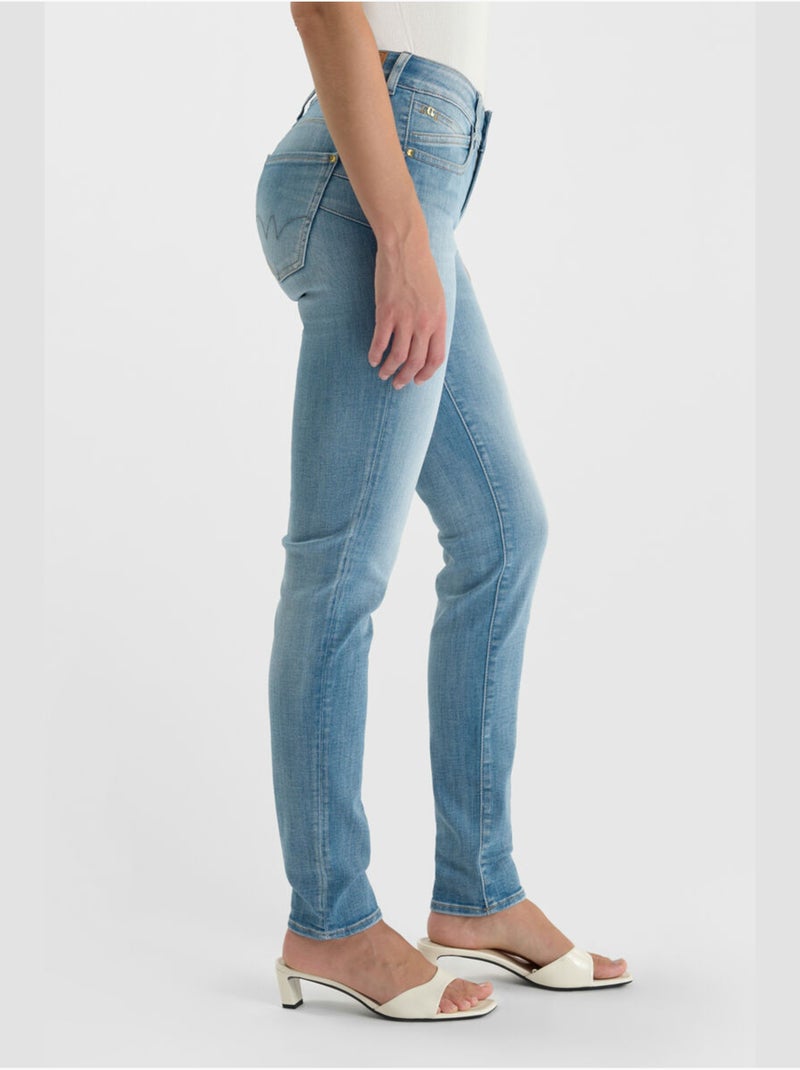 Jeans push-up slim tiro alto PULP, largo 34 Azul - Kiabi