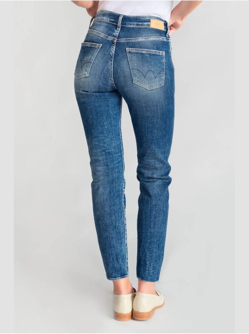 Jeans recto , 7/8 Azul - Kiabi