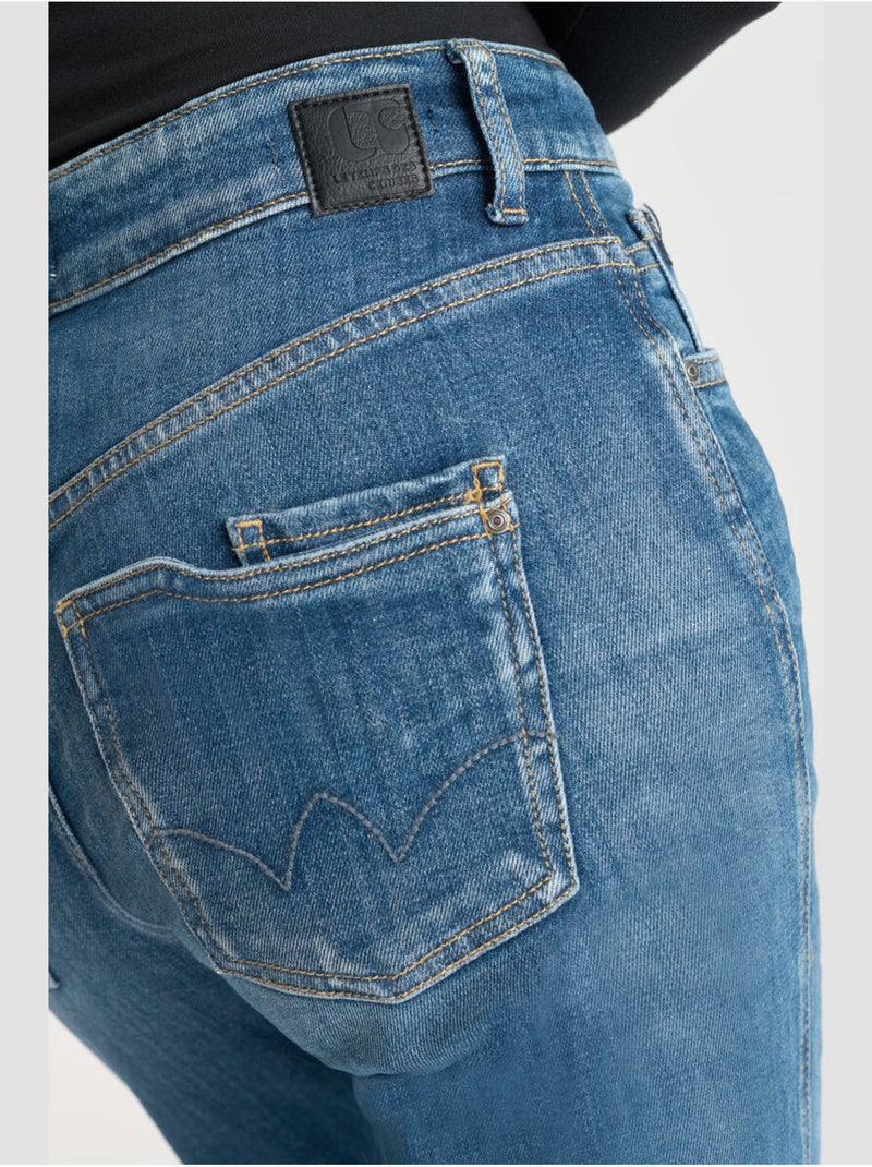 Jeans recto , 7/8 Azul - Kiabi
