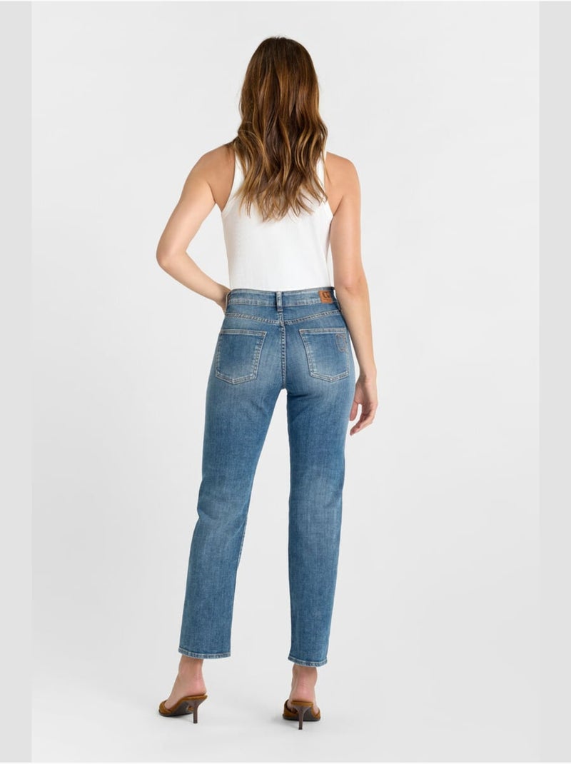 Jeans recto , 7/8 Azul - Kiabi