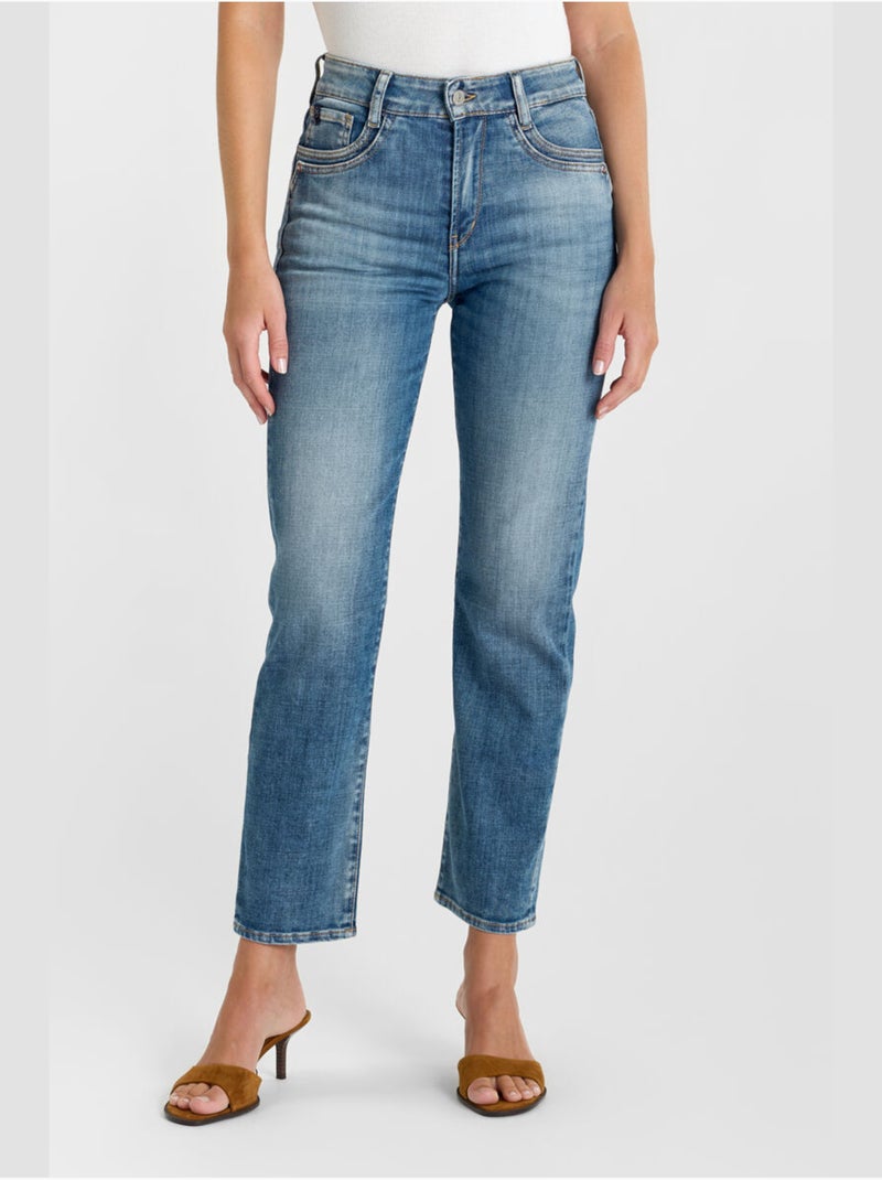 Jeans recto , 7/8 Azul - Kiabi