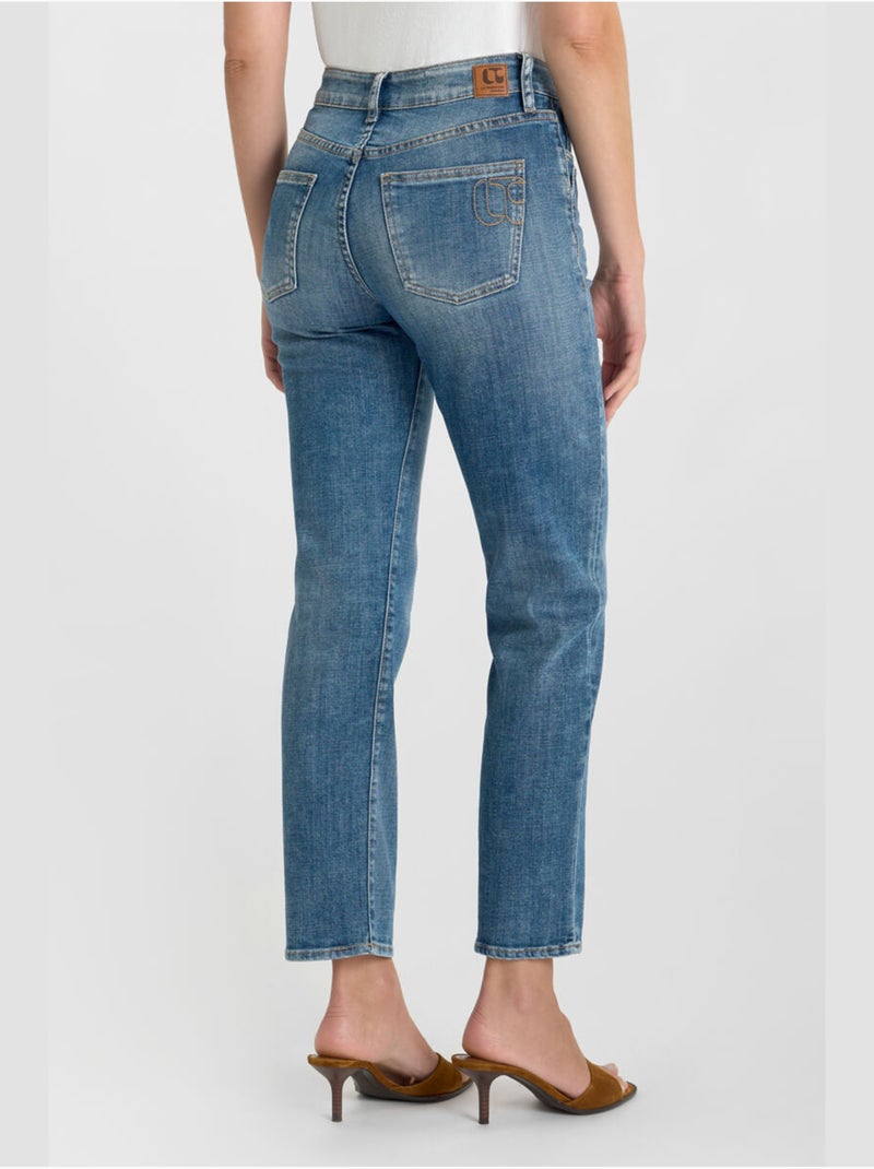 Jeans recto , 7/8 Azul - Kiabi