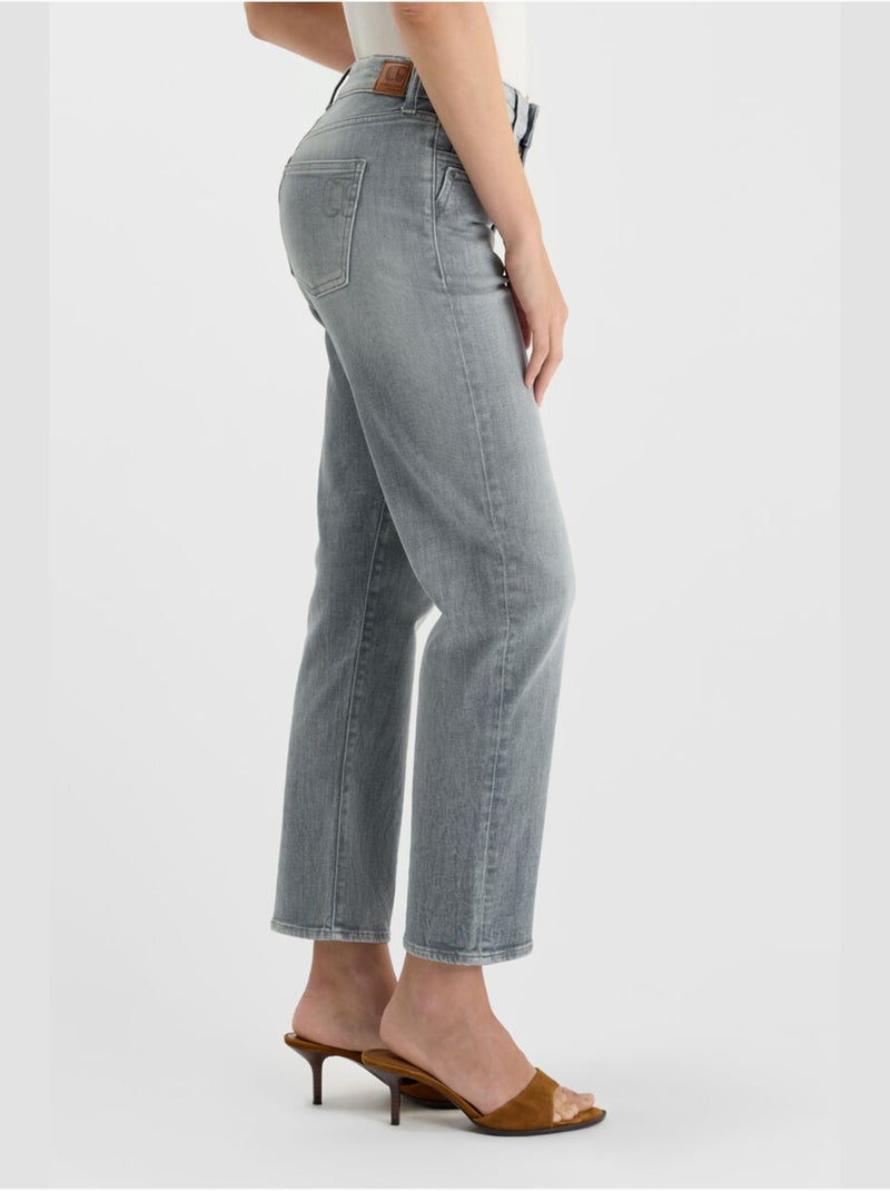 Jeans recto , 7/8 Gris - Kiabi