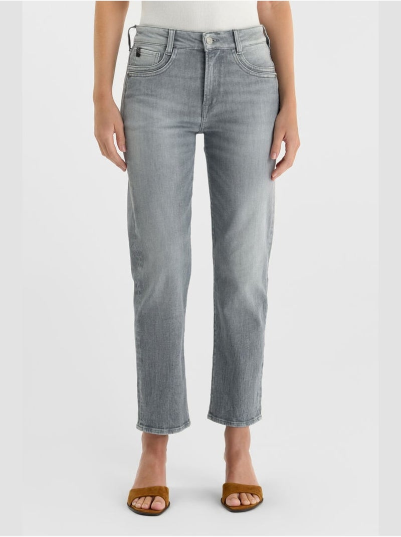 Jeans recto , 7/8 Gris - Kiabi