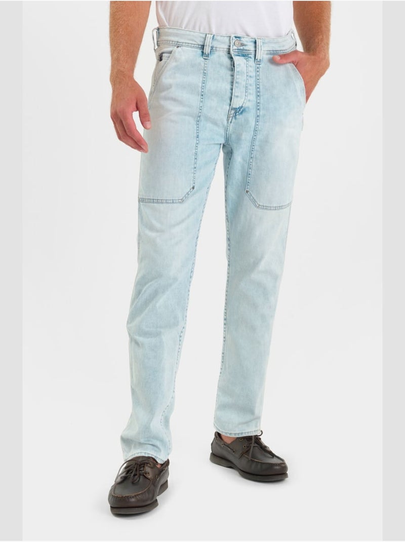 Jeans recto , largo 34 Azul - Kiabi